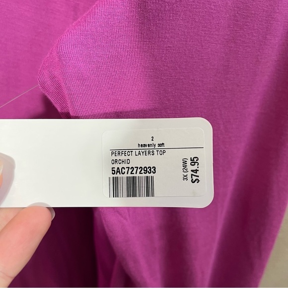 SOFT SURROUNDINGS Perfect Layers Top in Orchid 5AC72 - Picture 10 of 11